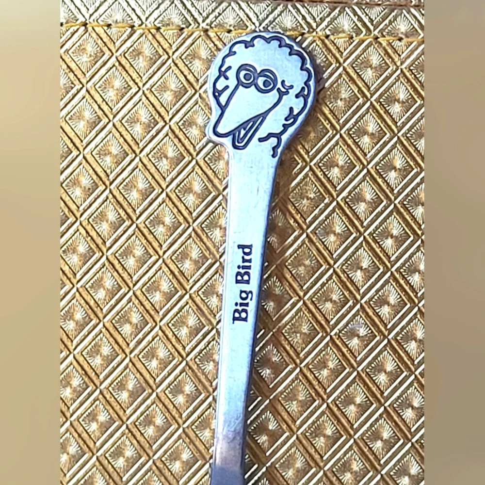 Vintage Rare !Muppets Big Bird Spoon Demand Stainless Korea
